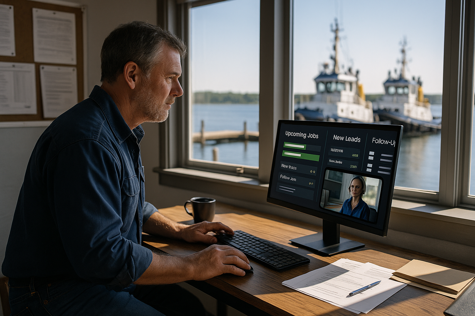 How a Struggling Tug Service Booked Solid Using AI Drones for Business Development